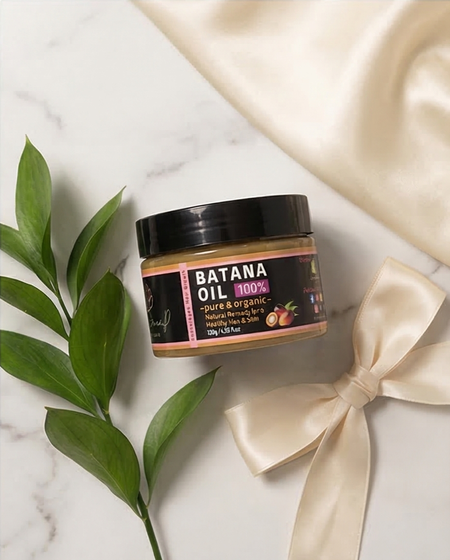 Raw Batana Oil for Hair Growth: 100% Pure & Organic - Dr. Sebi Batana Oil Unrefined Promotes Hair thickness for Women & Men 120g