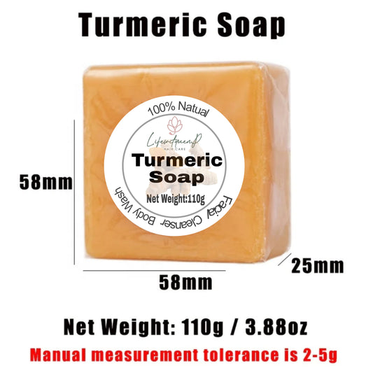 Turmeric Soap Bar  Anti Ageing Skin Lightener, Even Skin Tone  and Reduces Discoloration.