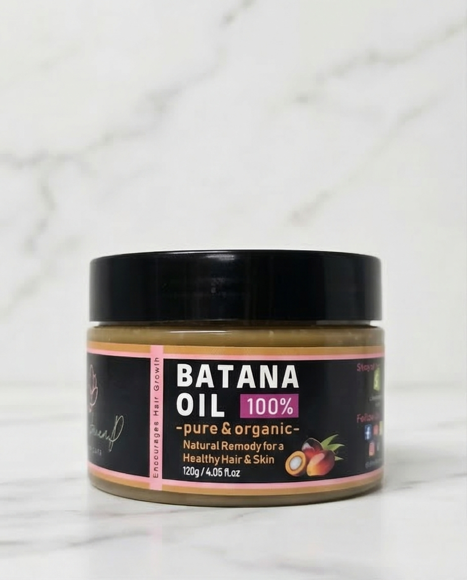 Raw Batana Oil for Hair Growth: 100% Pure & Organic - Dr. Sebi Batana Oil Unrefined Promotes Hair thickness for Women & Men 120g