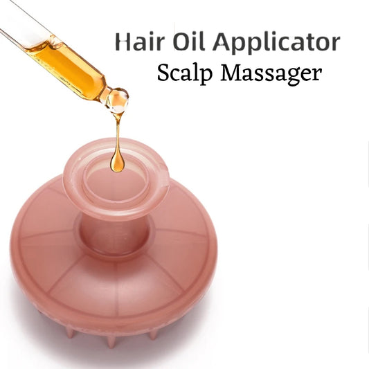 Scalp Massager Treatment Hair Oil Applicator and Shampoo Brush Head