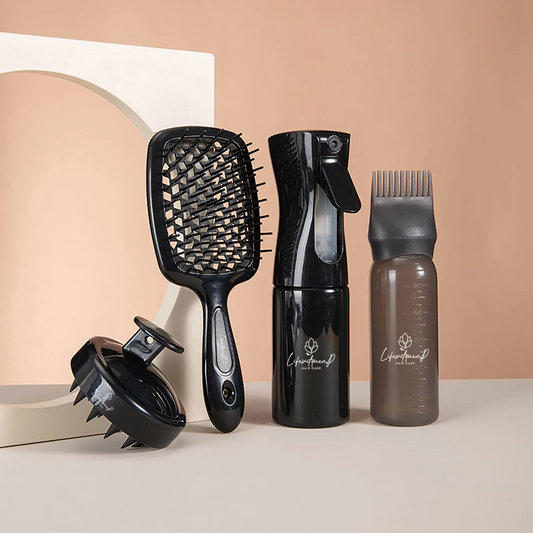 Lifewitqueenp All 4 Hair Applicator Bottle-Root Comb Applicator Hair Spray Bottle, Oil Applicator for Hair, Scalp Massager, and Hair Brush