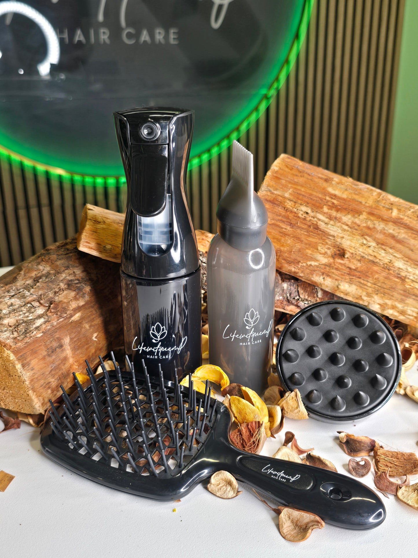 Hair Applicator Bottle-Root Comb Applicator Hair Spray Bottle, Oil Applicator for Hair, Scalp Massager, and Hair Brush