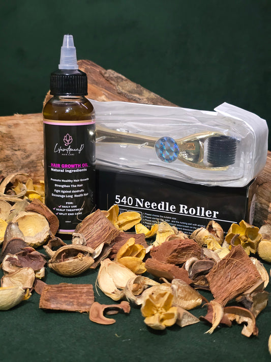 Growth Revive  Herbal Hair Growth Oil with Derma Roller