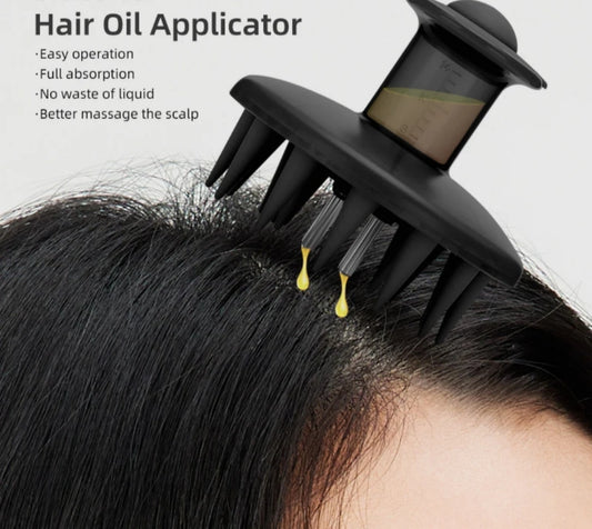 Scalp Massager Treatment Hair Oil Applicator and Shampoo Brush Head
