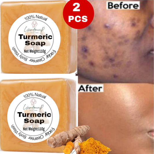 Turmeric Soap Bar  Anti Ageing Skin Lightener, Even Skin Tone  and Reduces Discoloration.