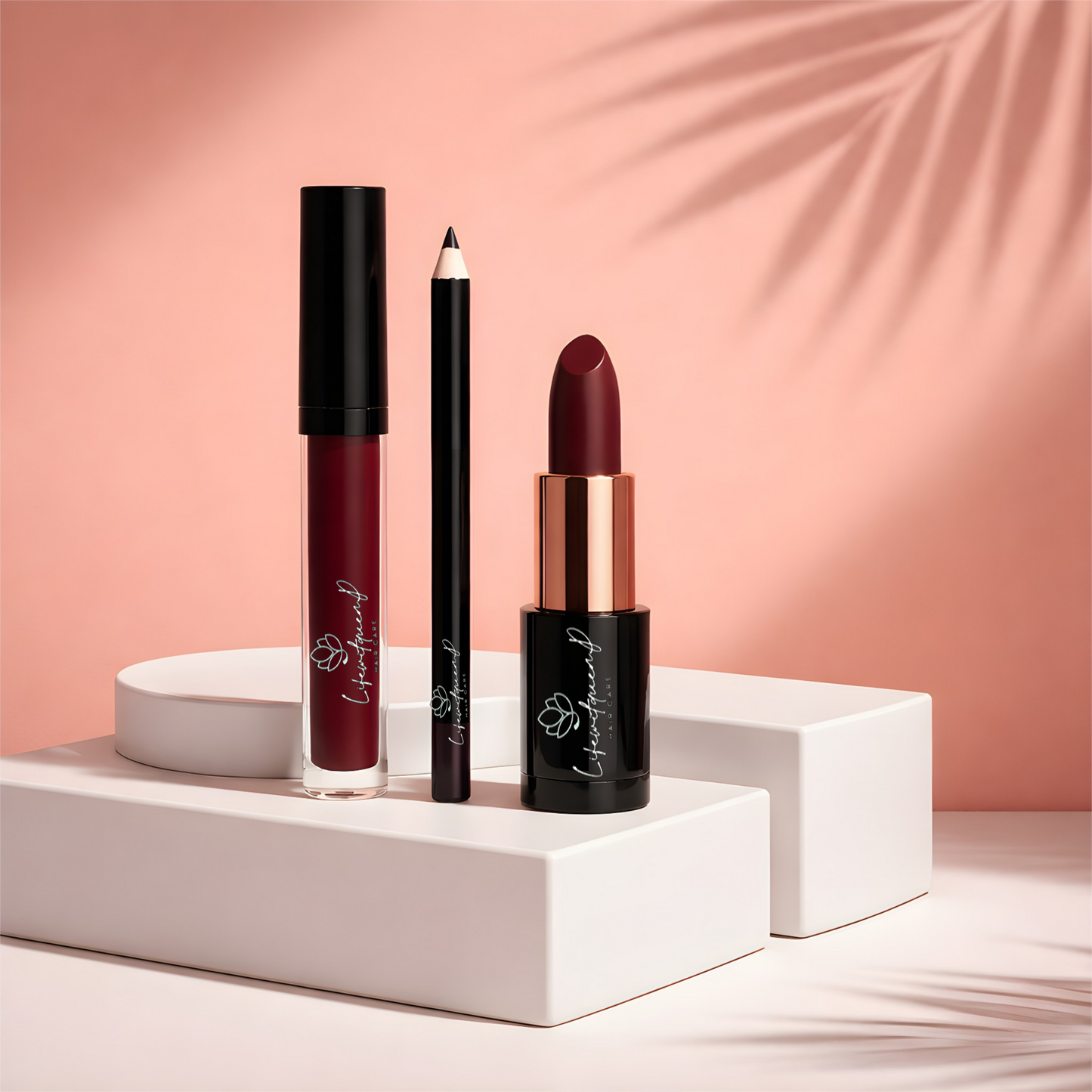 3 in 1 Waterproof Lipstick, LipGloss Matte Creamy, and Lip Liner Set