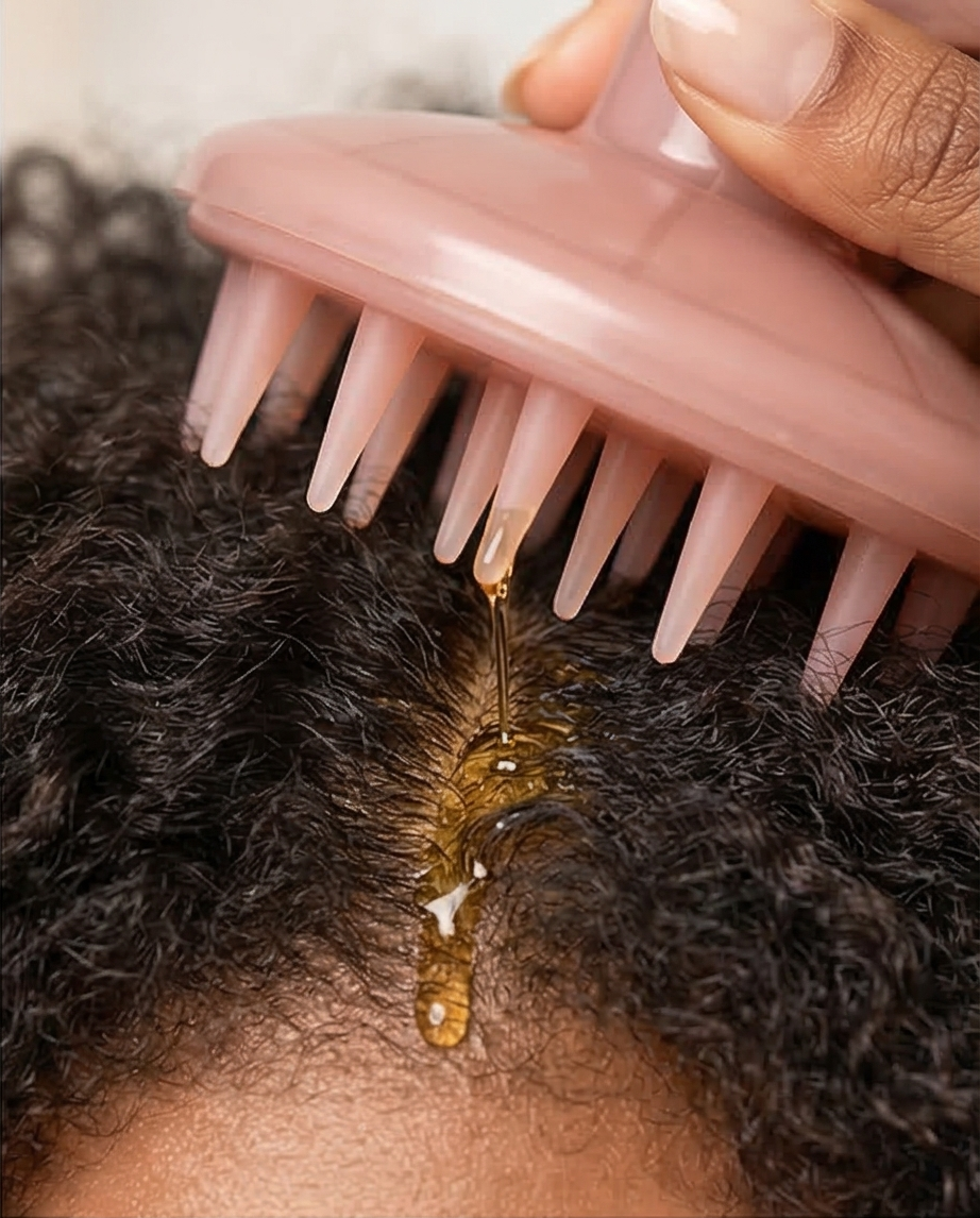 Scalp Massager Treatment Hair Oil Applicator and Shampoo Brush Head