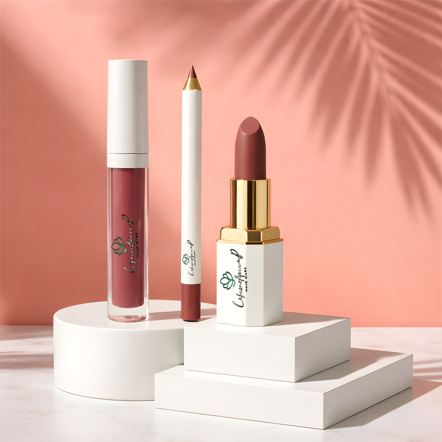 3 in 1 Waterproof Lipstick, LipGloss Matte Creamy, and Lip Liner Set