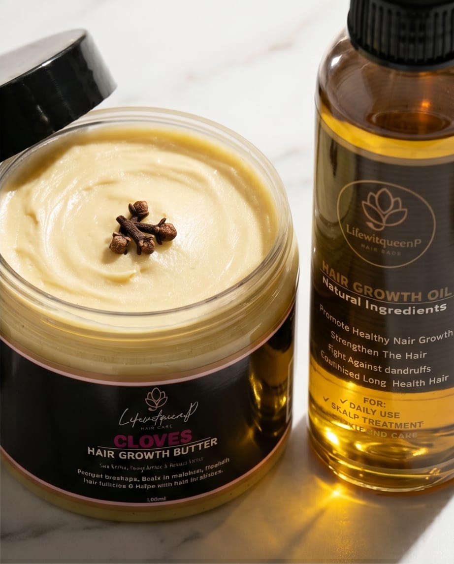 Herb Infused Cloves Hair Butter+ Ayurvedic Hair Growth Oil For Hair Breakages and Hair Thickness