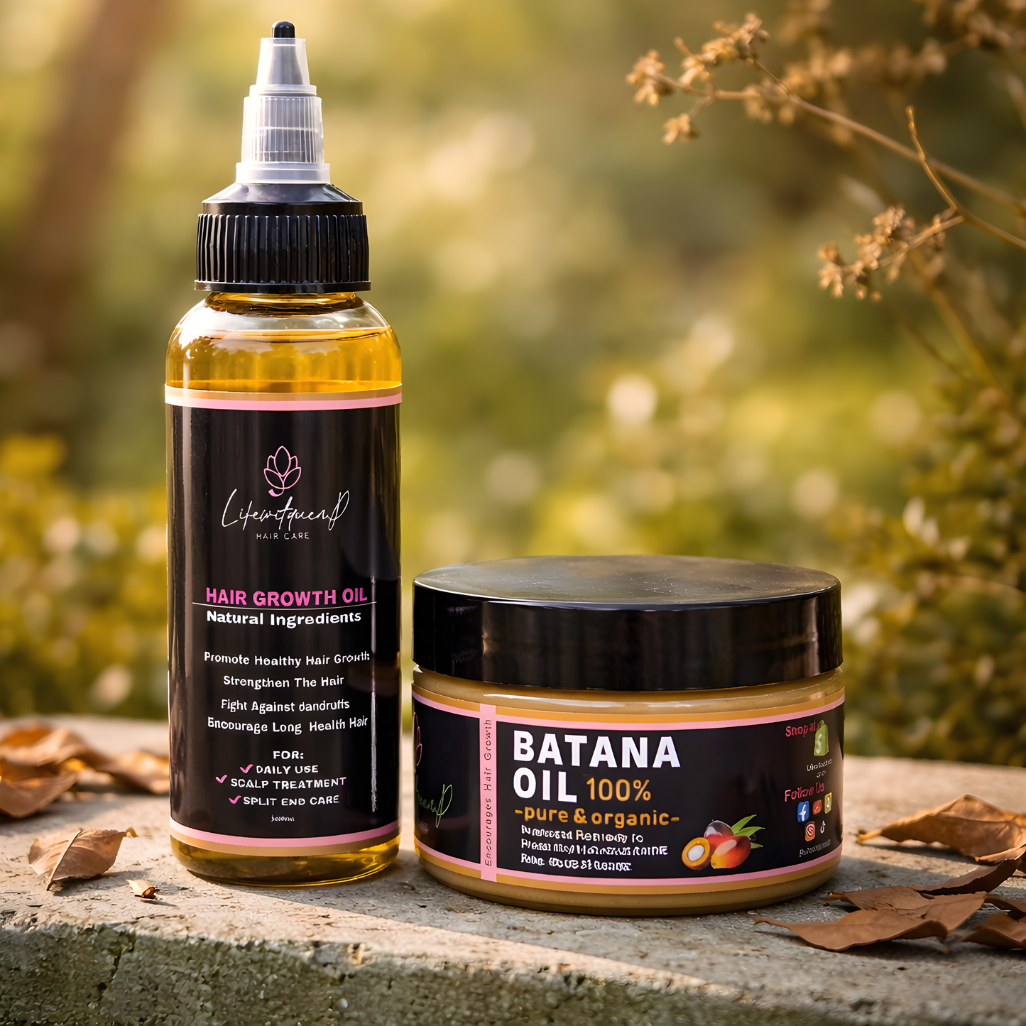 Hair Growth Duo Bundle - Ayurvedic Oil & Raw Batana Oil