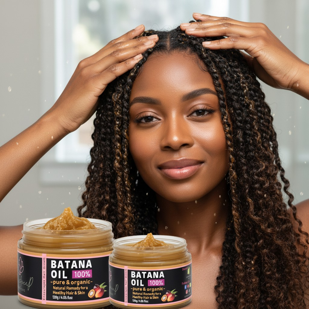 Raw Batana Oil for Hair Growth: 100% Pure  & Organic - Dr. Sebi Batana Oil  Unrefined Promotes Hair thickness for Women & Men  120g