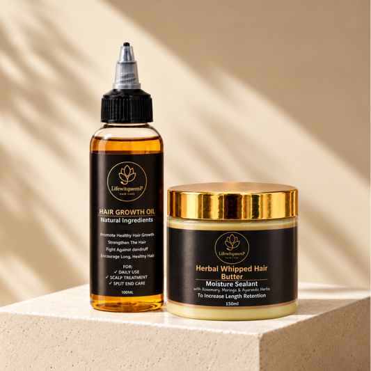 Strengthen & Anti Breakage Combos - Moisturing Hair Butter +Hair Grow Oil