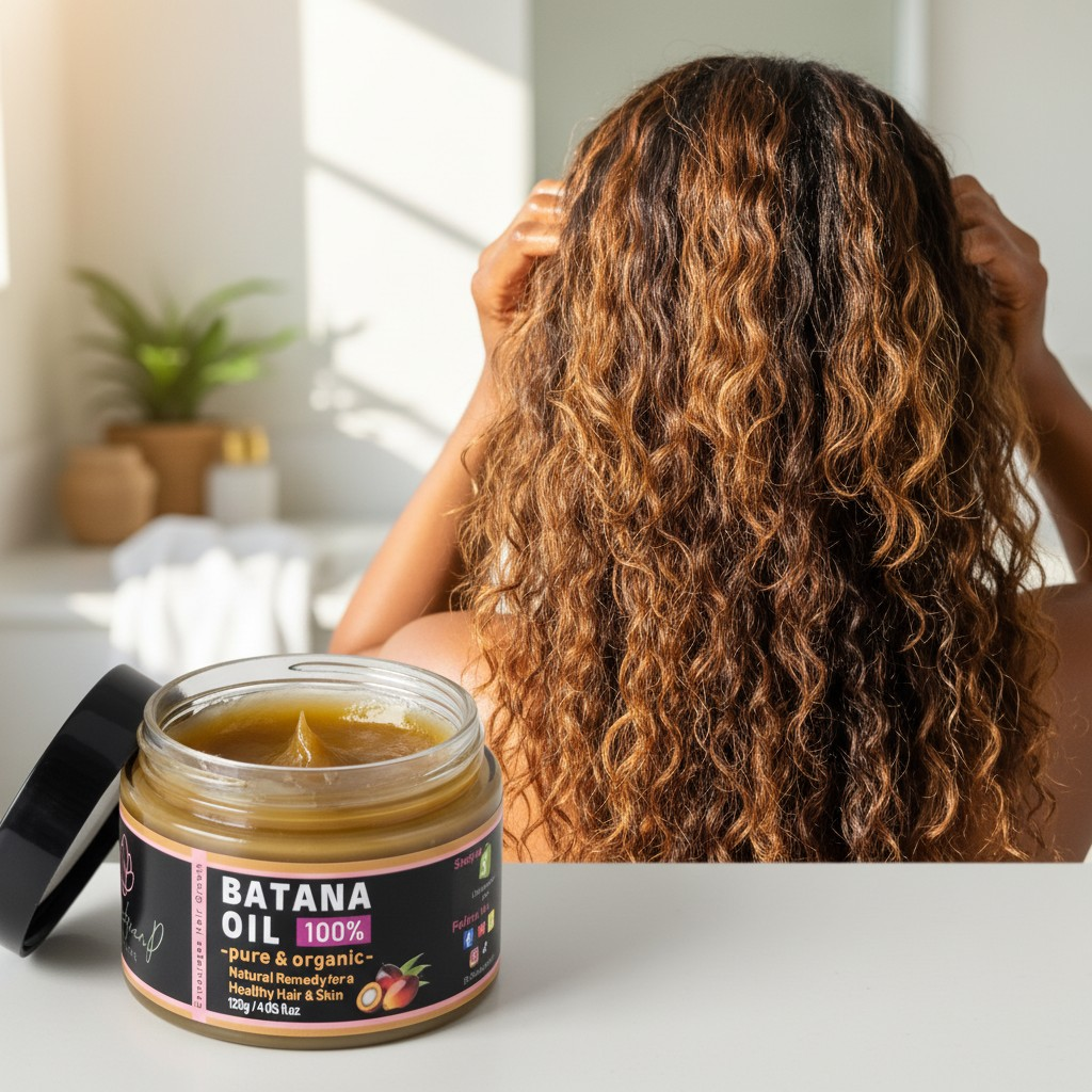 Raw Batana Oil for Hair Growth: 100% Pure  & Organic - Dr. Sebi Batana Oil  Unrefined Promotes Hair thickness for Women & Men  120g