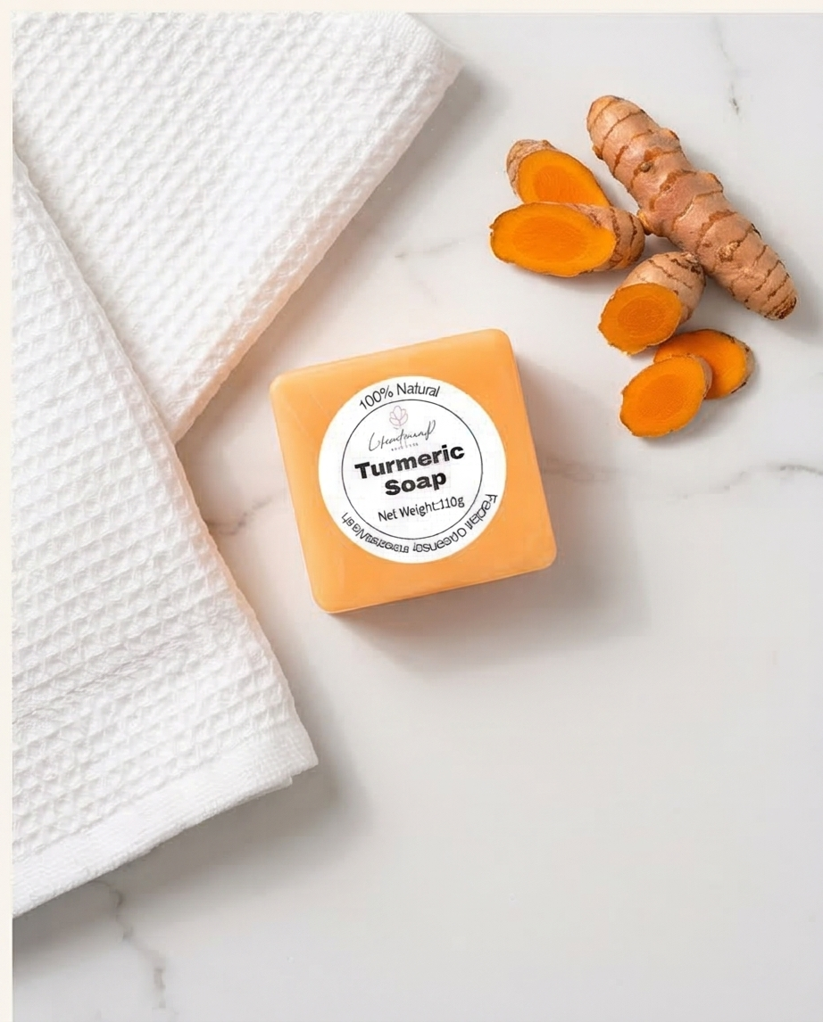 Turmeric Soap Bar  Anti Ageing Skin Lightener, Even Skin Tone  and Reduces Discoloration.