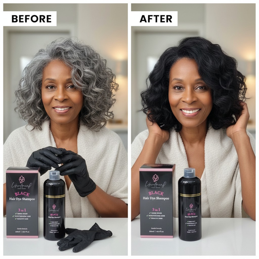 500ML Lifewitqueenp  Hair Instant Dye 3 in 1 Shampoo Hair Dry Coloring, Shampoo For Gray Hair women and Man.