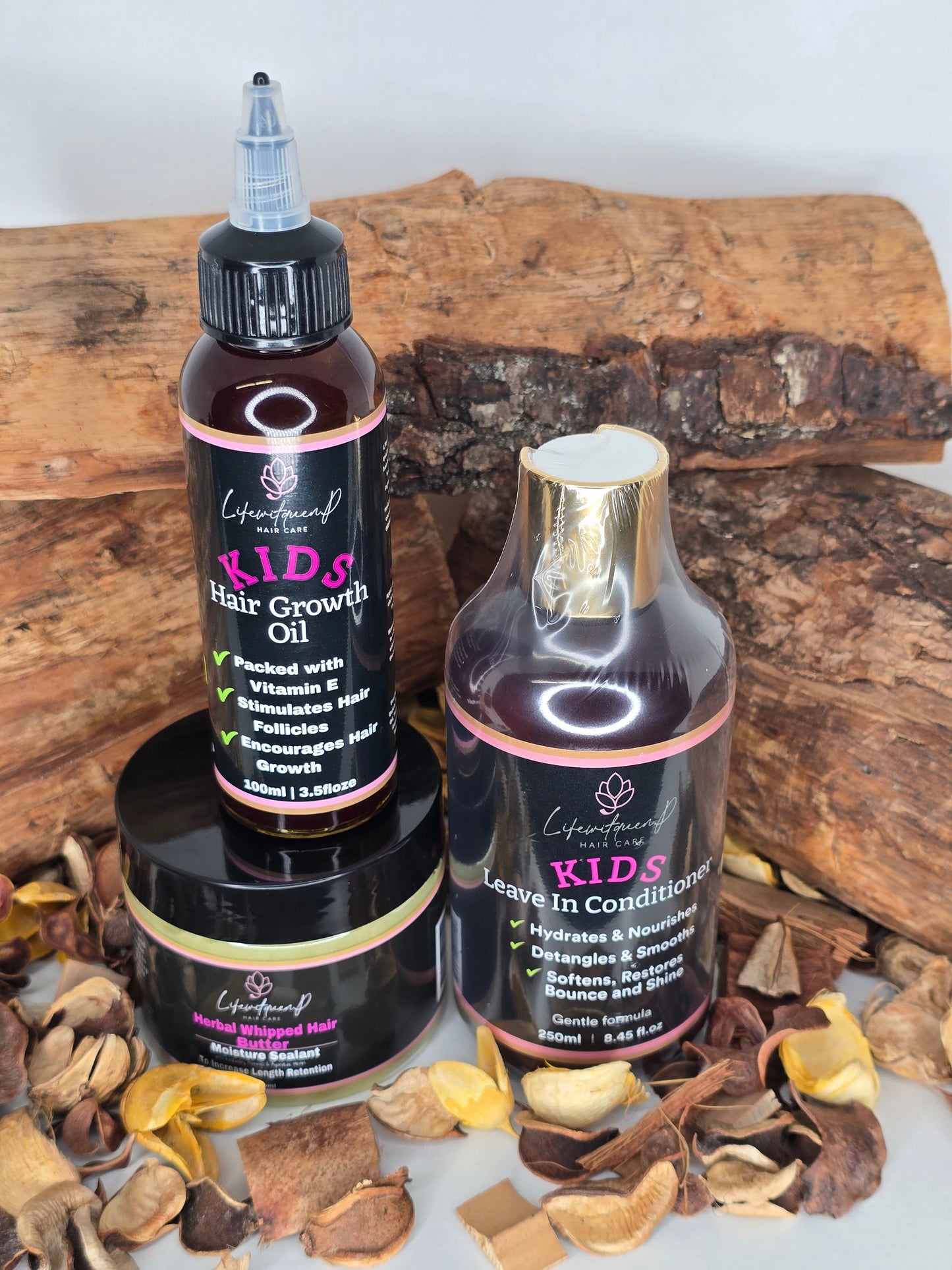Kids Hair Growth Duo| Natural Oil, Herbal Butter & Leave in conditioner Set For Children
