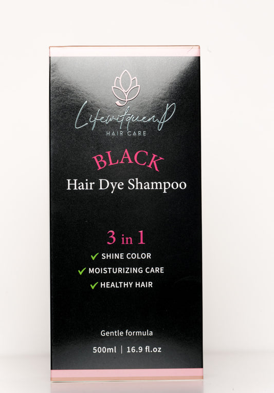 500ML Lifewitqueenp  Hair Instant Dye 3 in 1 Shampoo Hair Dry Coloring, Shampoo For Gray Hair women and Man.