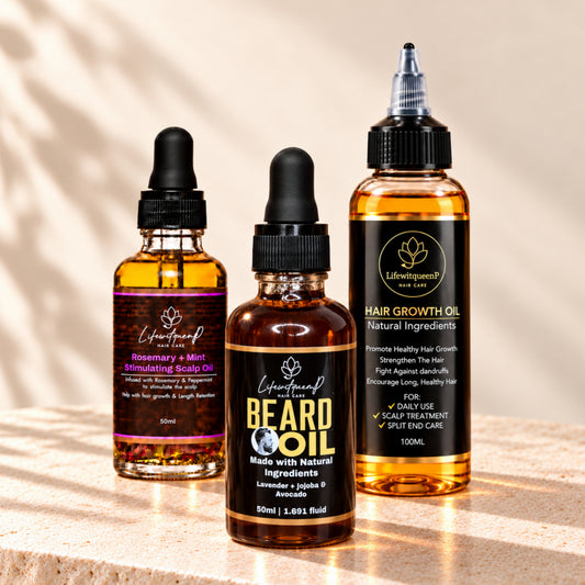 Family Hair Oil Bundle - Ayurvedic, Rosemay+Mint Oil & Beard Oil