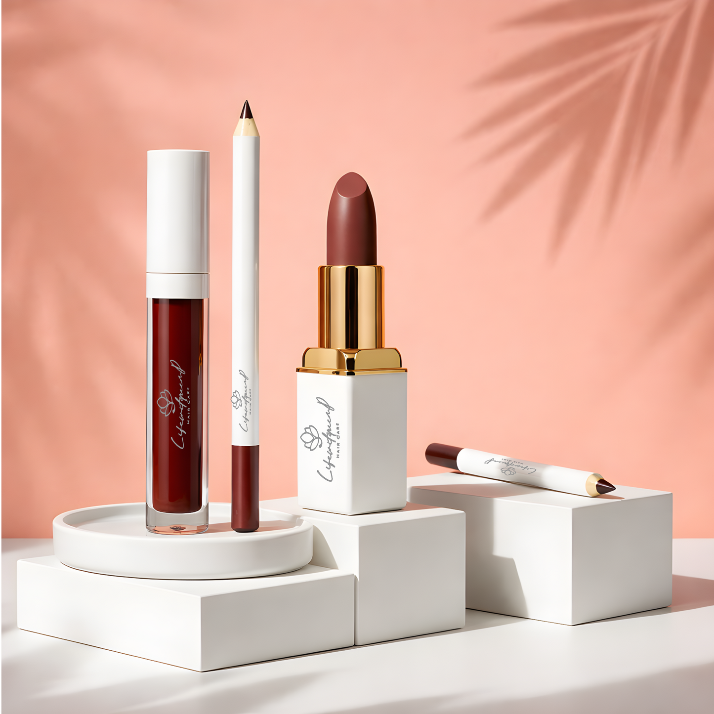 3 in 1 Waterproof Lipstick, LipGloss Matte Creamy, and Lip Liner Set