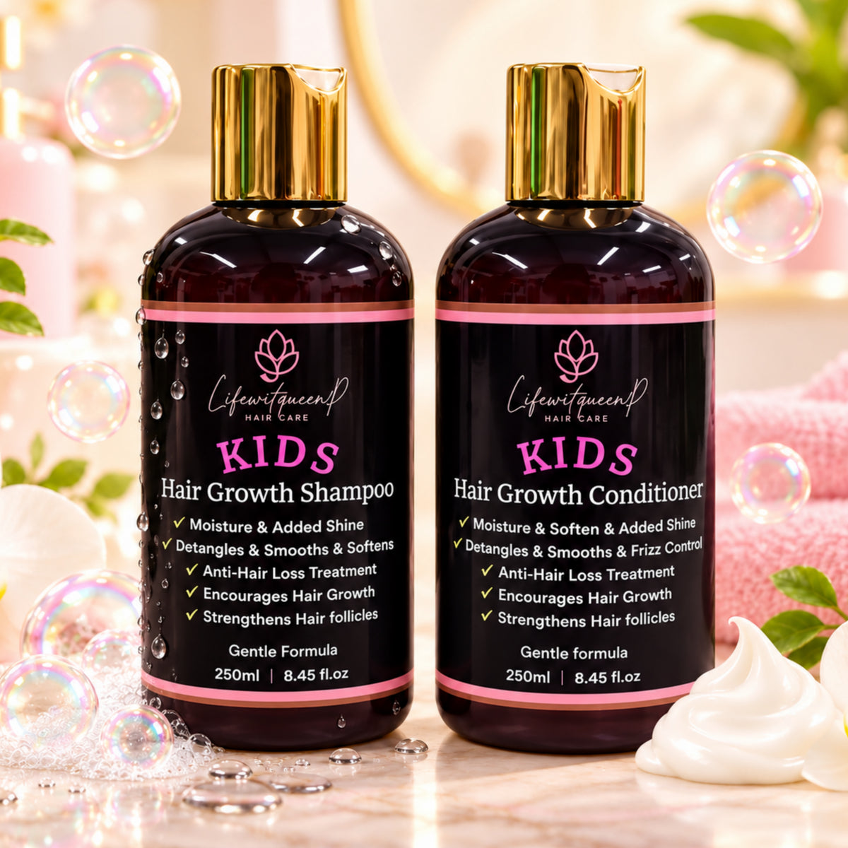 Gentle Roots Kids Shampoo & Rinse-Out Conditioner Combo Set