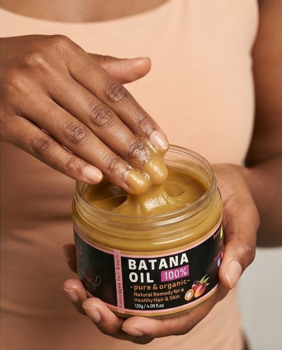 Raw Batana Oil for Hair Growth: 100% Pure  & Organic - Dr. Sebi Batana Oil  Unrefined Promotes Hair thickness for Women & Men  120g