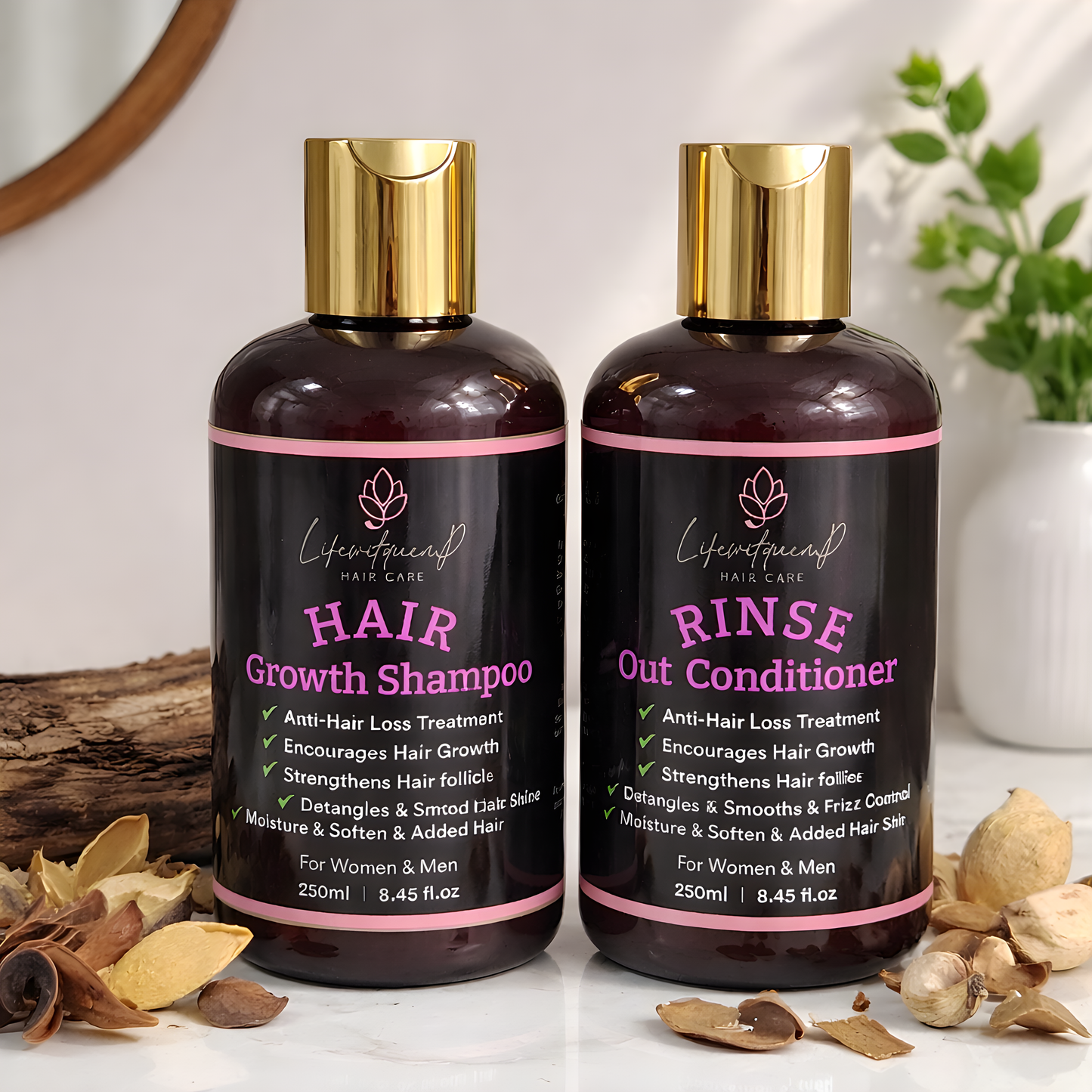 Moisture Slip Detangle Rinse Out Conditioner and Shampoo Duo
