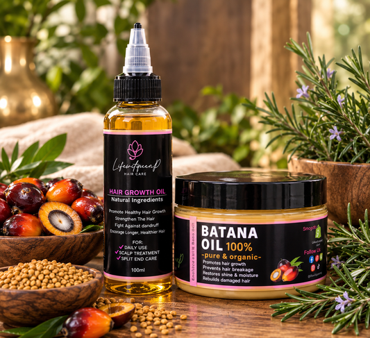Hair Growth Duo Bundle - Ayurvedic Oil & Raw Batana Oil
